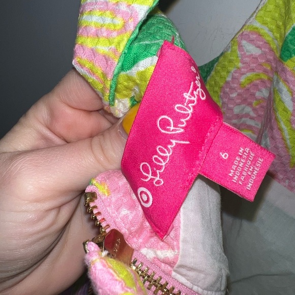 Lilly Pulitzer For Target Fan Dance Sleeveless Shift Mini Dress size 6 - Picture 13 of 14